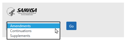 SAMHSA Panel leading to non-research amendments, continuations, and supplements