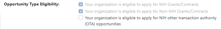 Opportunity Types