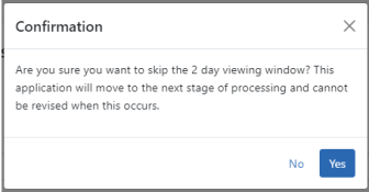 Confirm bypass of 2-day viewing window for Admin Supplments