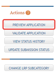 Preview Application button in ASSIST