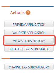 View Status History Button in ASSIST