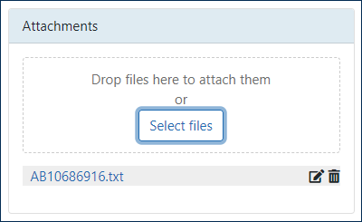 Attachments field