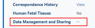 DMS flag in Summary View showing "--" for grant prior to cutoff date