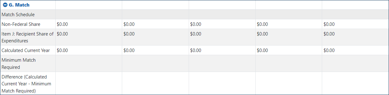 FFR Validation Screen Section G: Match