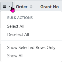 Bulk Actions Tool Lets you Show/Hide and Select/Unselect Rows