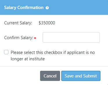 Salary Confirmation Popup