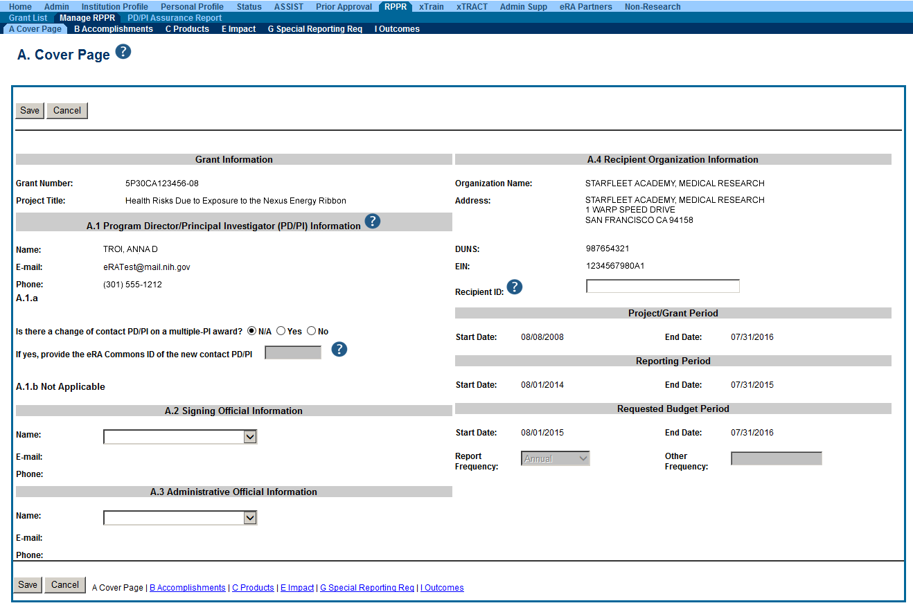 Final RPPR Form