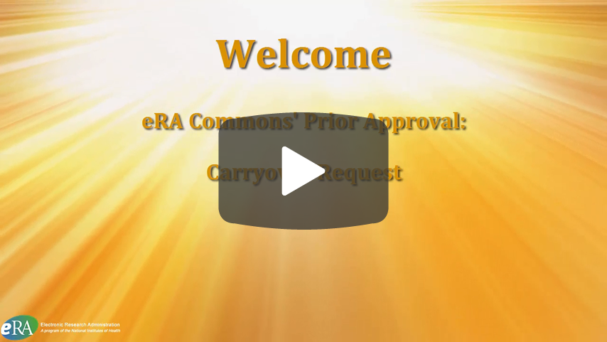 Carryover Request Carryover Request