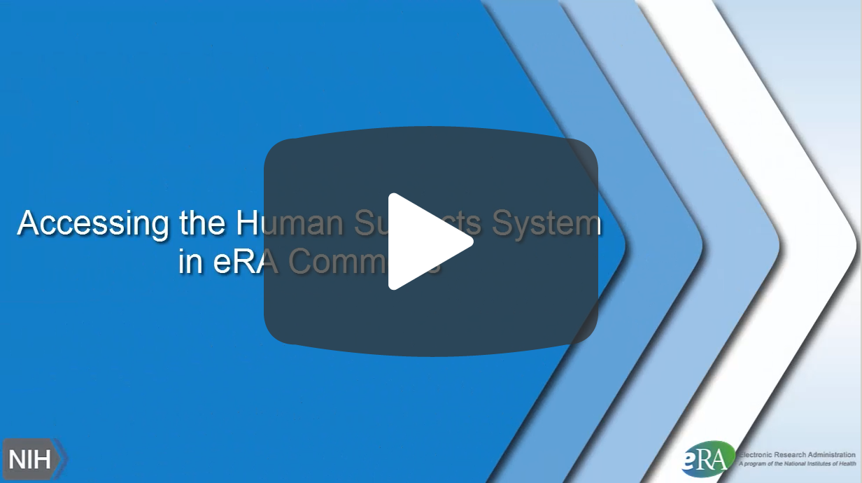 Accessing Human Subjects System 